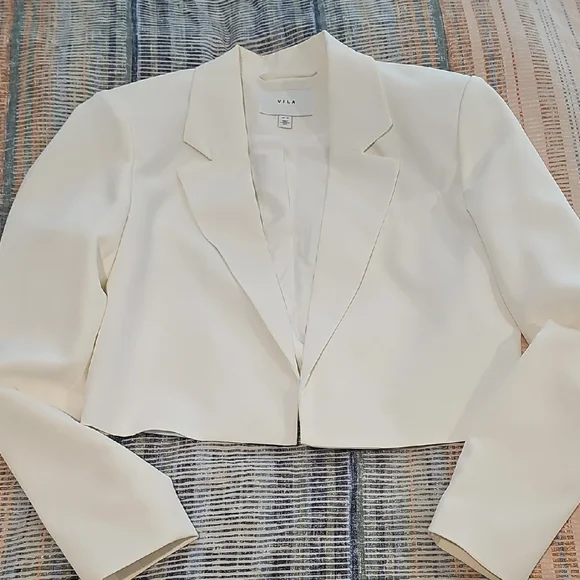 VILA Cream Tailored Suit, Size M - Picture 3 of 8